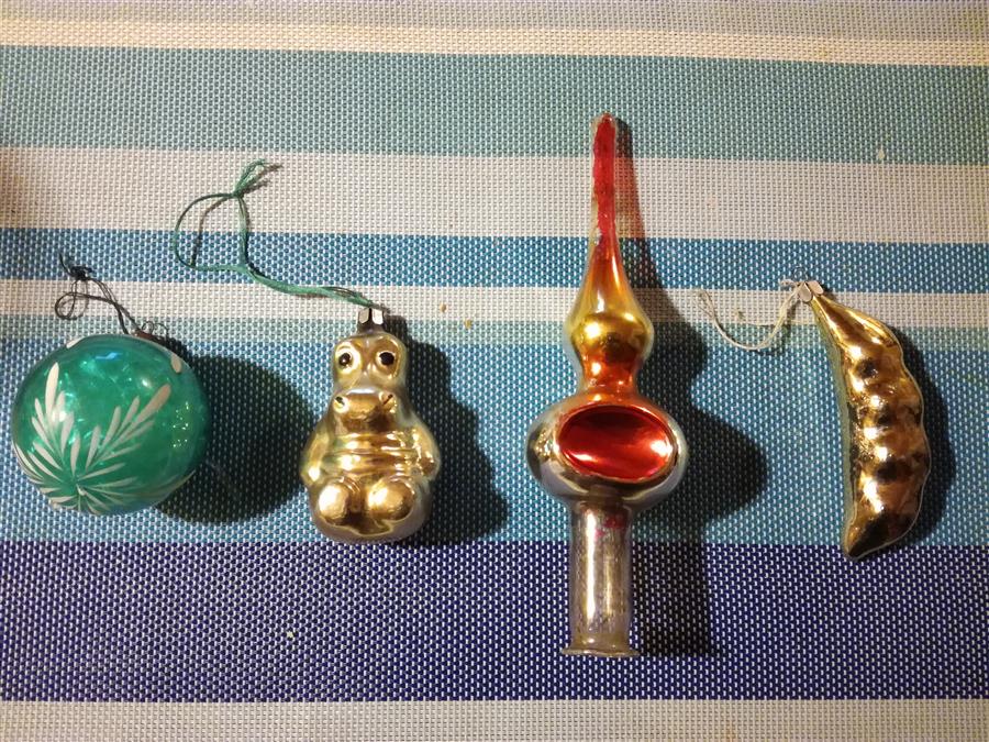 Немного советских елочных игрушек. 60-е годы,елочные игрушки,СССР,70-е годы